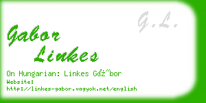 gabor linkes business card